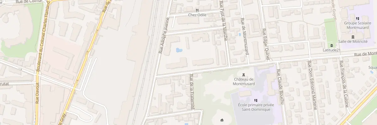 Plan du 1 Rue de Montmuzard à Dijon