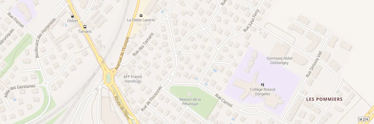 Plan du 2 Rue Lamartine à Longvic