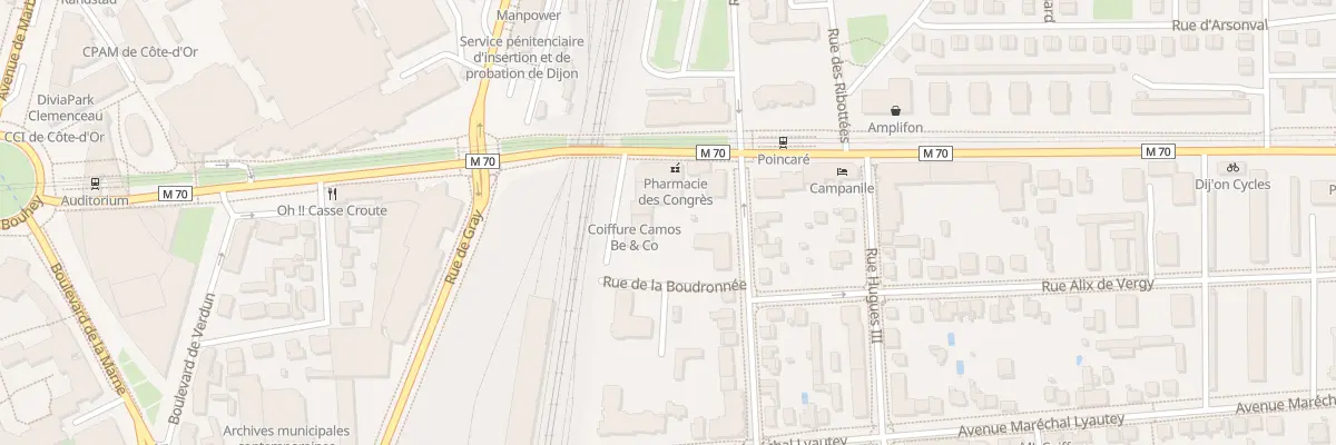 Plan du 2 Av Raymond Poincaré à Dijon