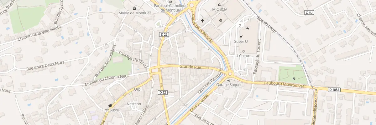 Plan du 92 Gr Grande Rue à Montluel