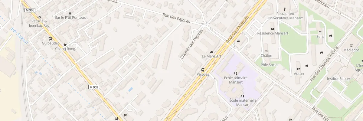 Plan du 28 Rue des Péjoces à Dijon