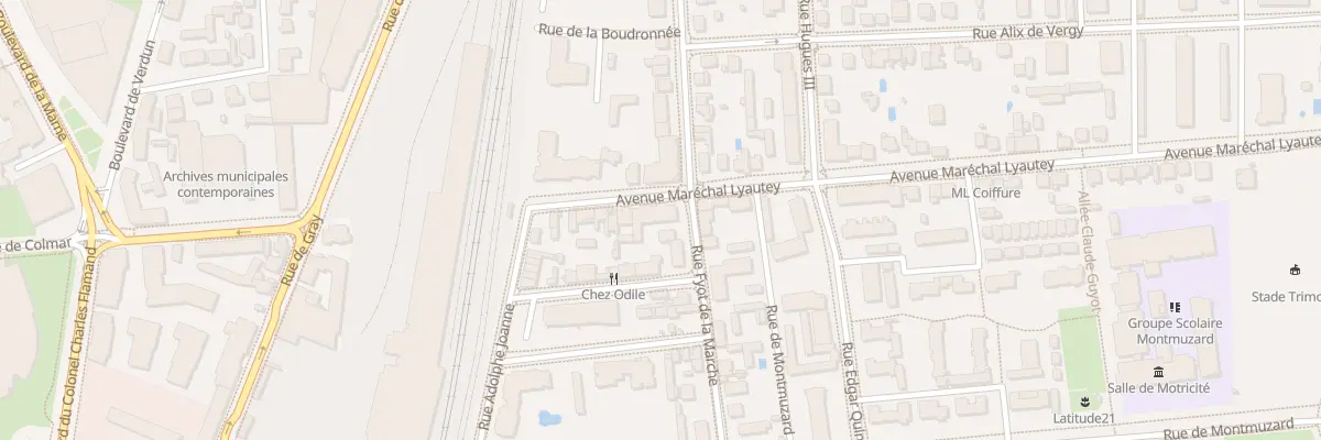 Plan du 14 Av Mal Lyautey à Dijon