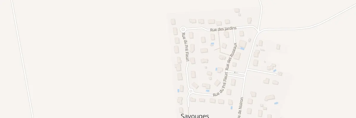 Plan du 27 Rue du Pré Fleuri à Savouges