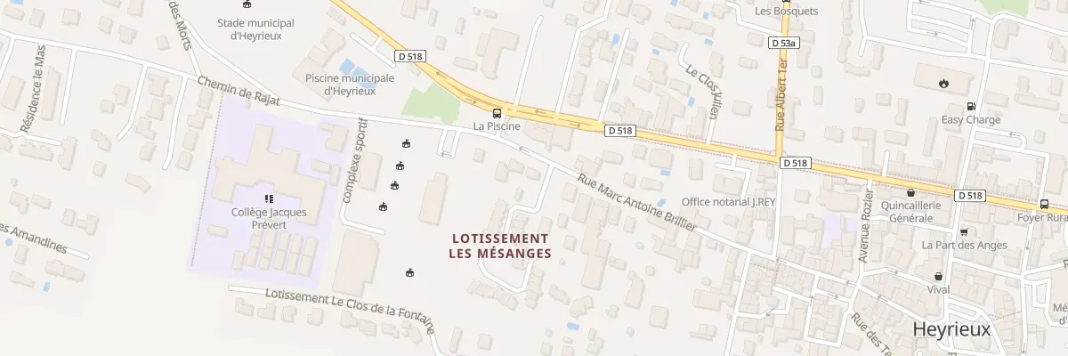 Plan du 61 Rue Marc - Antoine Brillier à Heyrieux