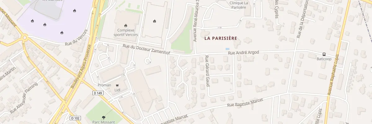 Plan du 1 Rue Antonio Vivaldi à Bourg-de-Péage