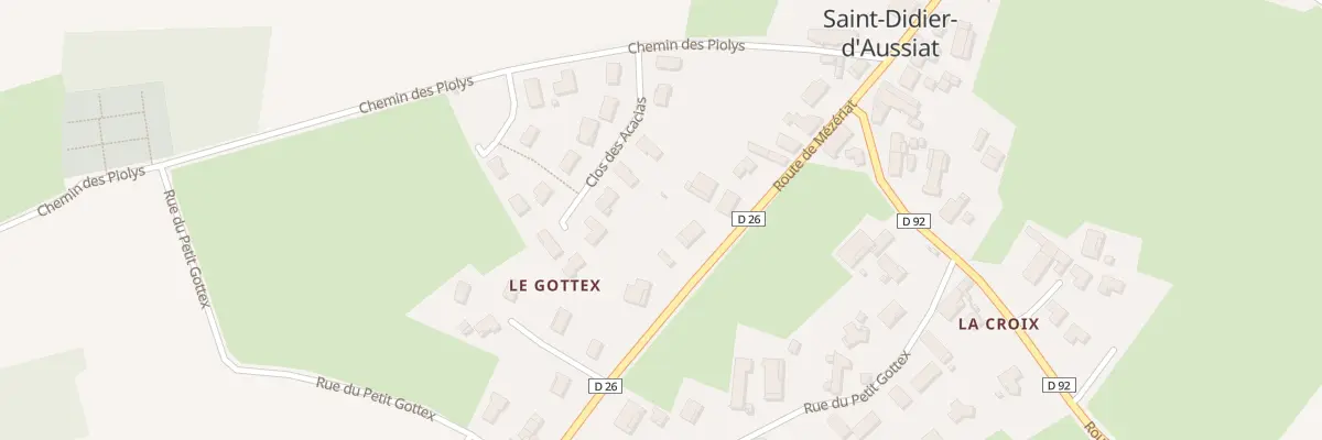 Plan du 350 Rte de Mézériat à Saint-Didier-d’Aussiat