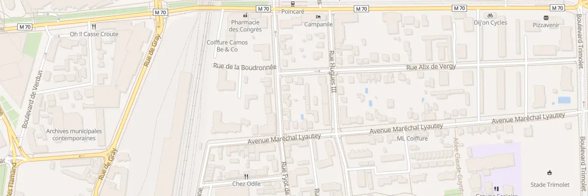 Plan du 6 Rue de la Boudronnée à Dijon