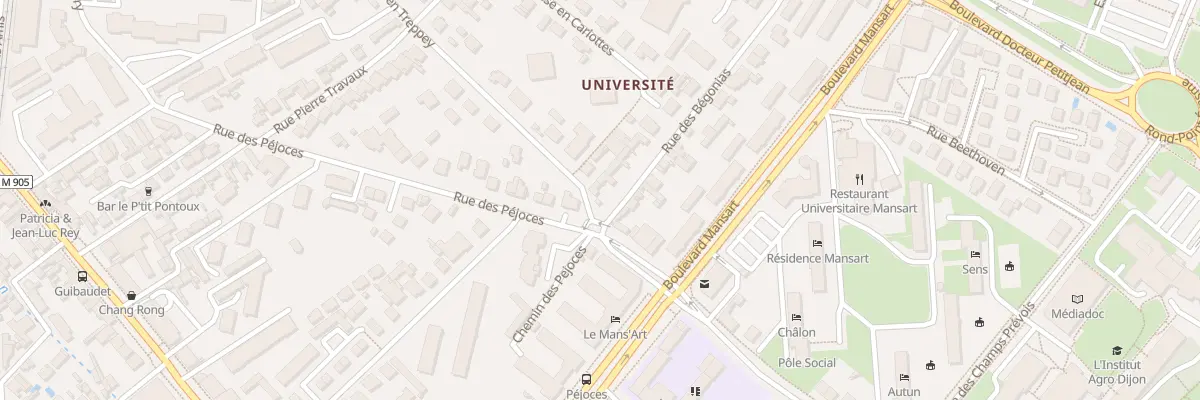 Plan du 37 Rue des Péjoces à Dijon