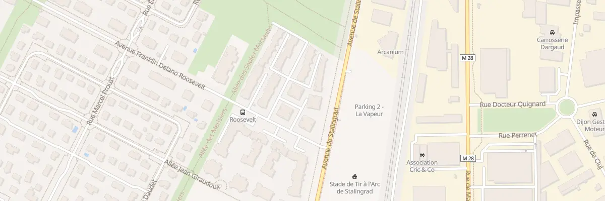 Plan du 2 Av Franklin D Roosevelt à Dijon