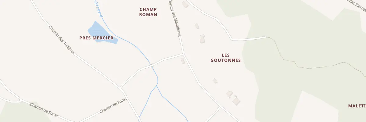 Plan du 452 Che des Maletiéres à Meyssiez