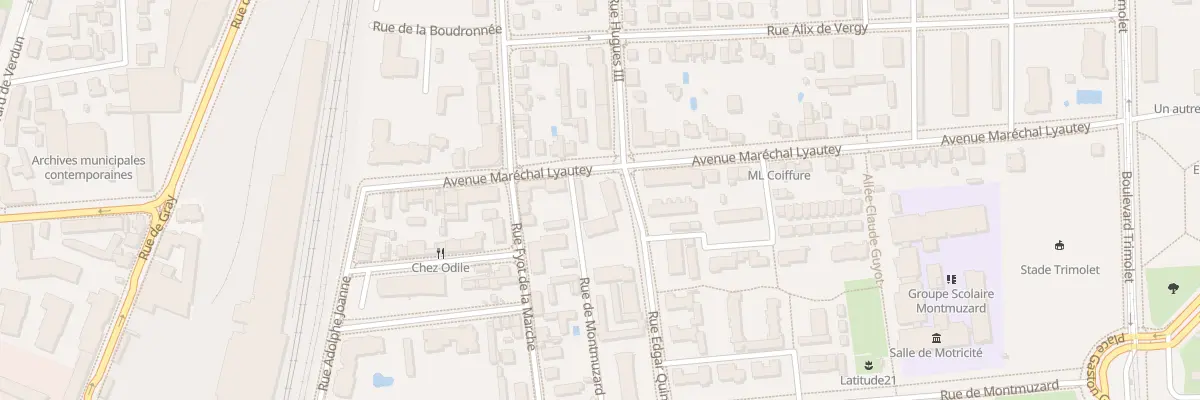 Plan du 26 Av Mal Lyautey à Dijon
