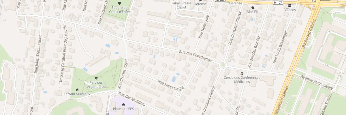 Plan du 16 Rue des Planchettes à Dijon