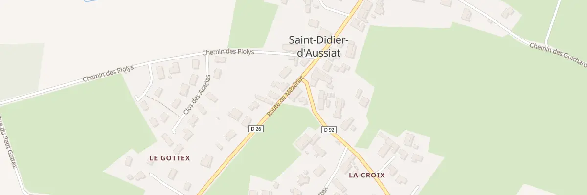 Plan du 261 Rte de Mézériat à Saint-Didier-d’Aussiat