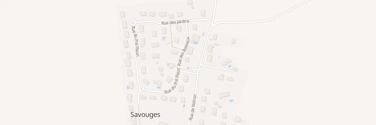 Plan du 1 Rue du Pré Fleuri à Savouges
