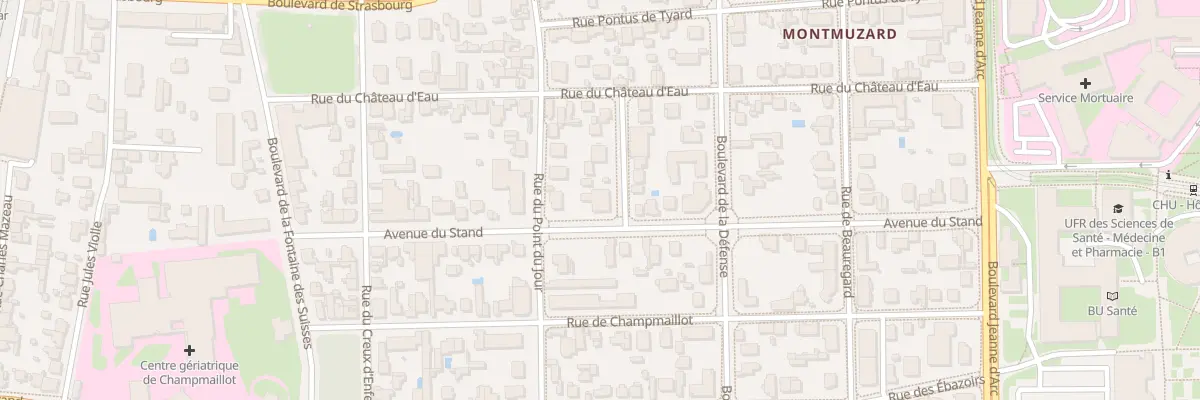 Plan du 27 Av du Stand à Dijon
