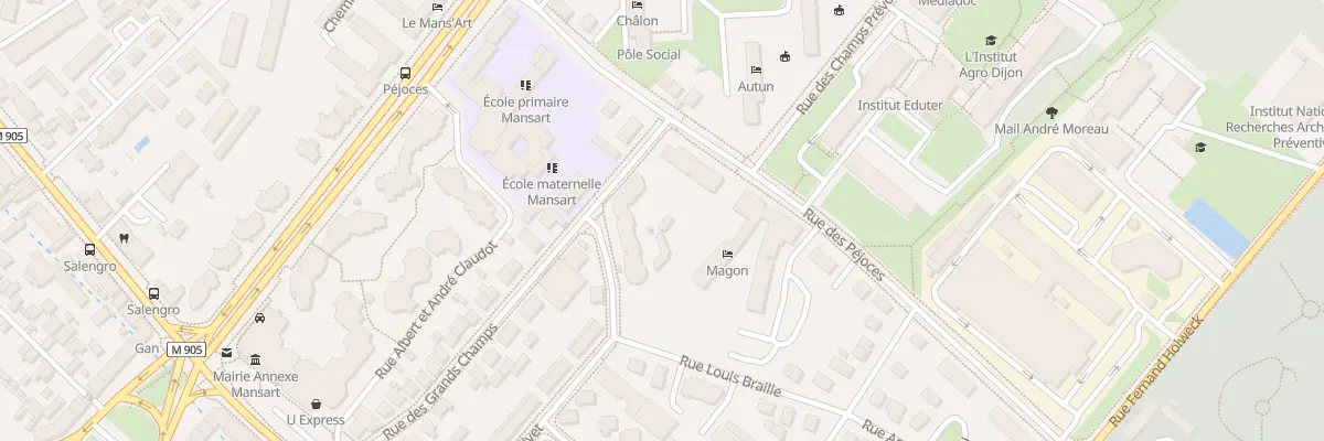 Plan du 38 Rue des Péjoces à Dijon