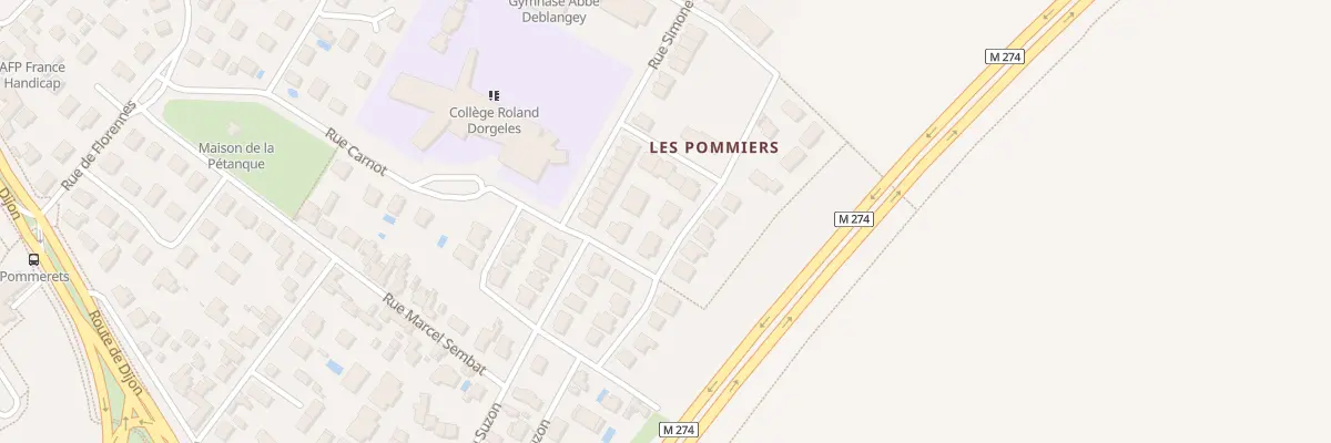 Plan du 9 Rue Joséphine Baker à Longvic
