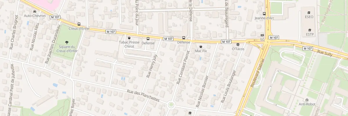 Plan du 8 Rue Constant Pierrot à Dijon