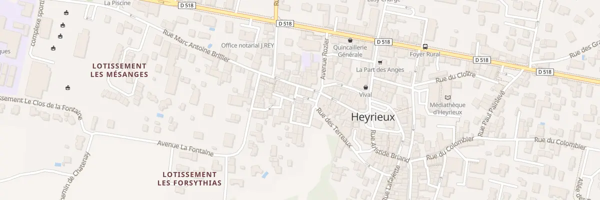 Plan de la Rue Petite Rue à Heyrieux