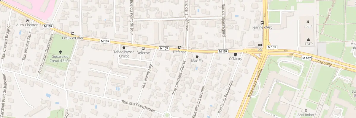 Plan du 2 Rue Constant Pierrot à Dijon