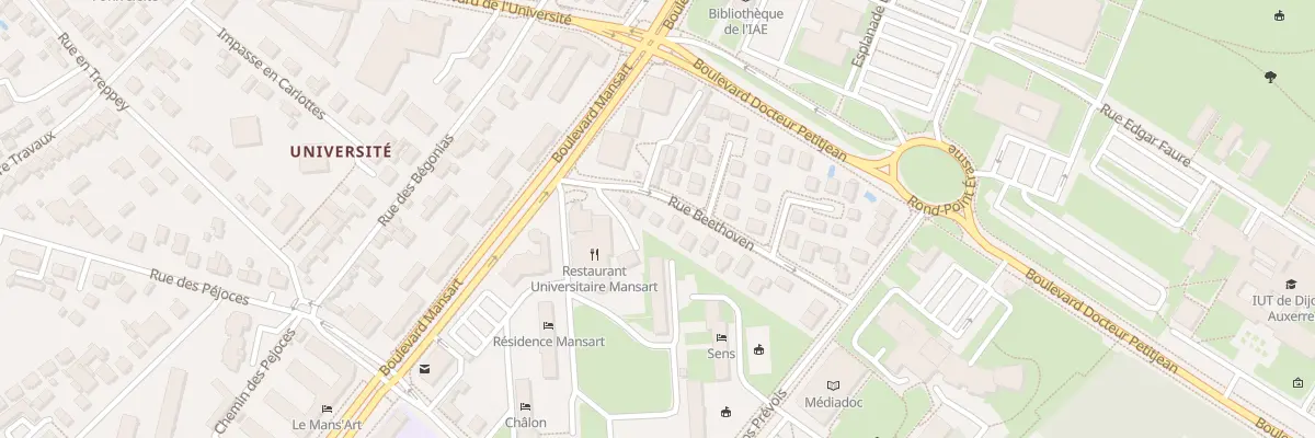 Plan du 6 Rue Beethoven à Dijon