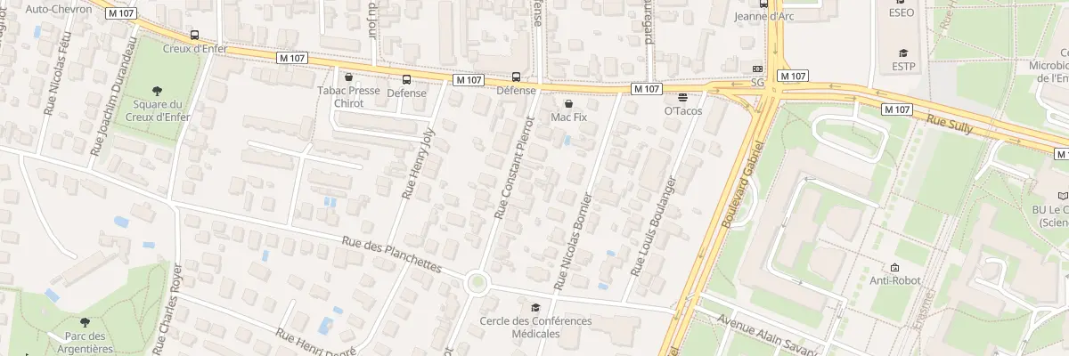 Plan du 11 Rue Constant Pierrot à Dijon
