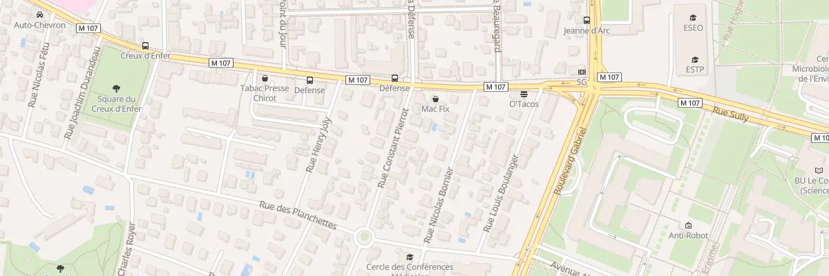Plan du 7 Rue Constant Pierrot à Dijon