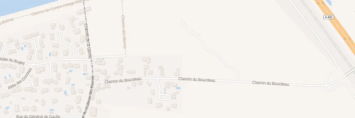 Plan du 16B Che du Bourdeau à Jons