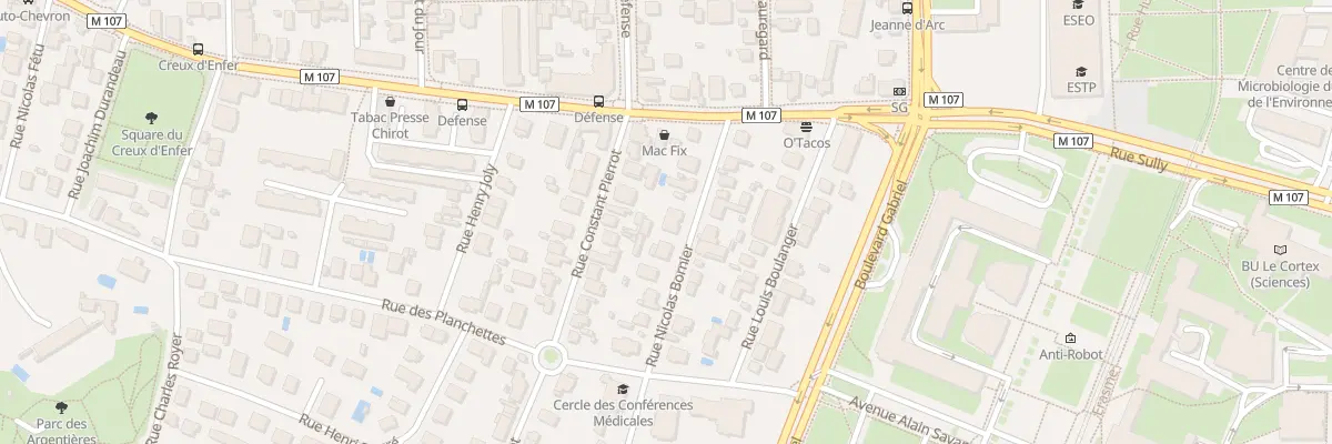 Plan du 10 Rue Nicolas Bornier à Dijon