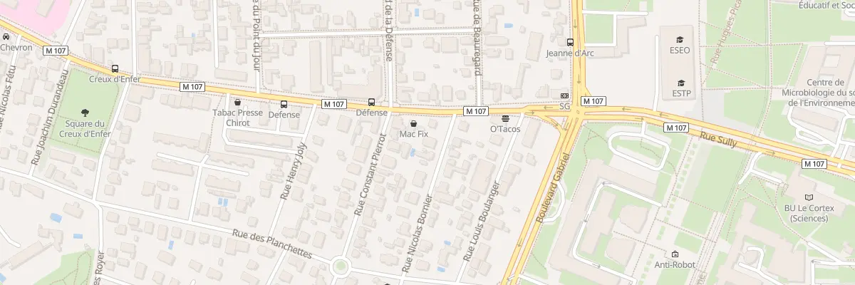 Plan du 6 Rue Nicolas Bornier à Dijon