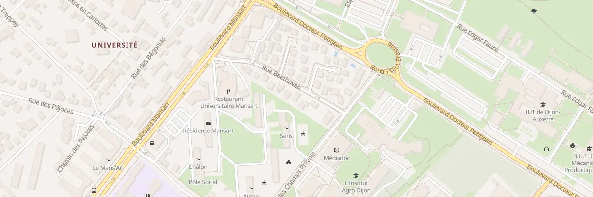 Plan du 16 Rue Beethoven à Dijon