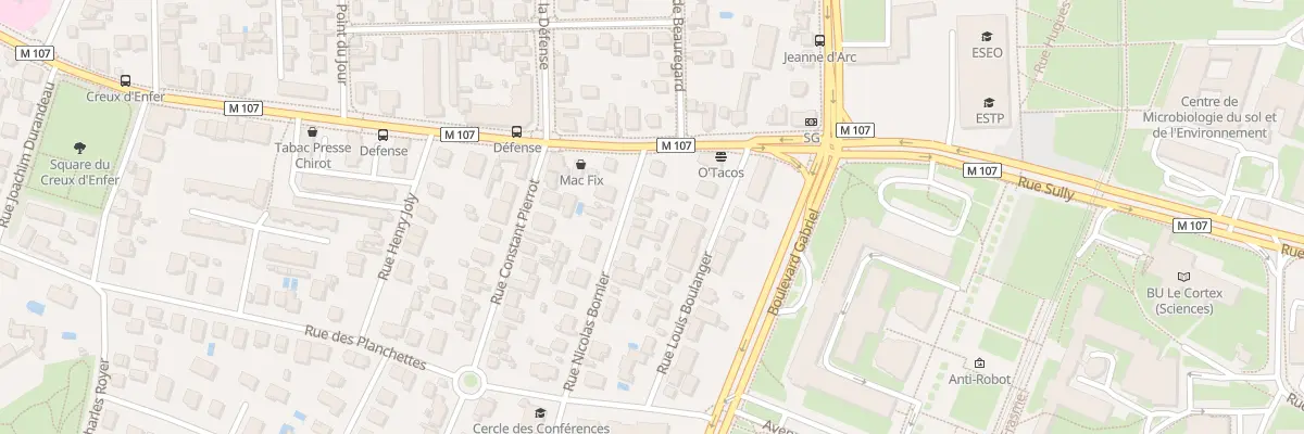 Plan du 7 Rue Nicolas Bornier à Dijon