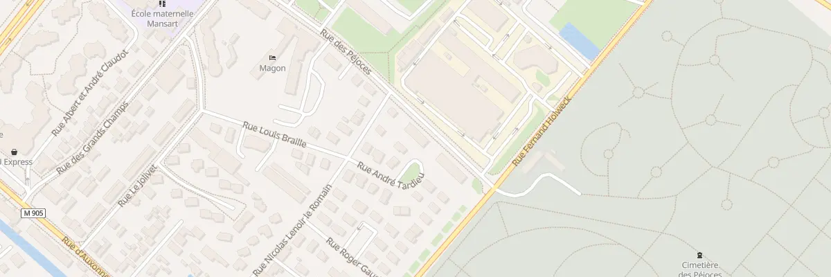 Plan du 54 Rue des Péjoces à Dijon