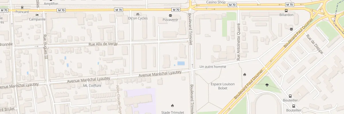 Plan du 71 Av Mal Lyautey à Dijon