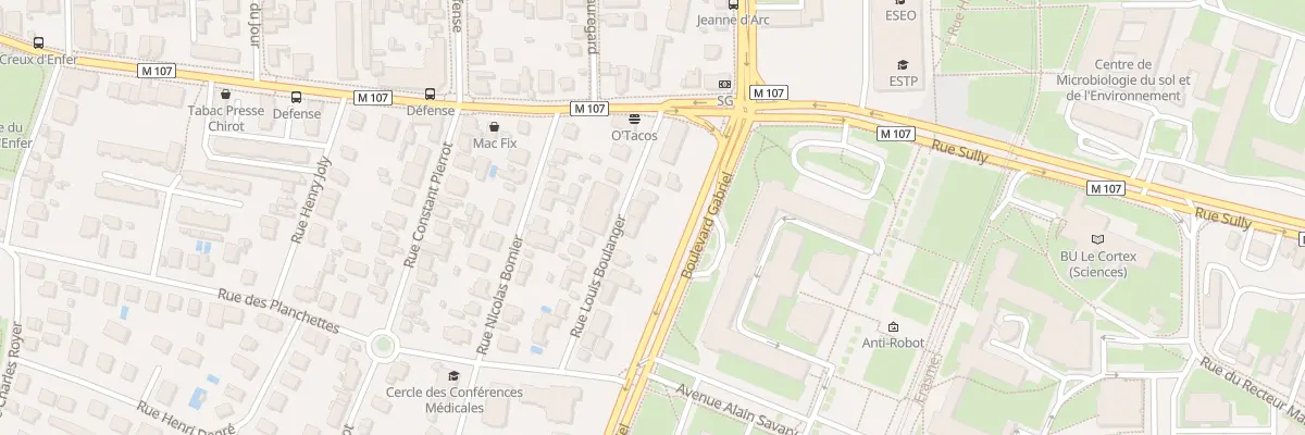 Plan du 9 Rue Louis Boulanger à Dijon