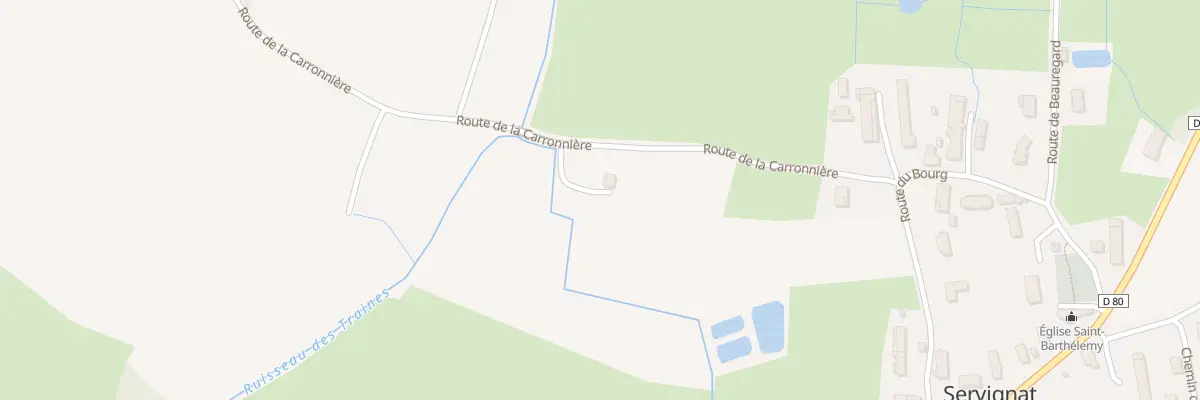 Plan du 5080 La Carronniere à Servignat