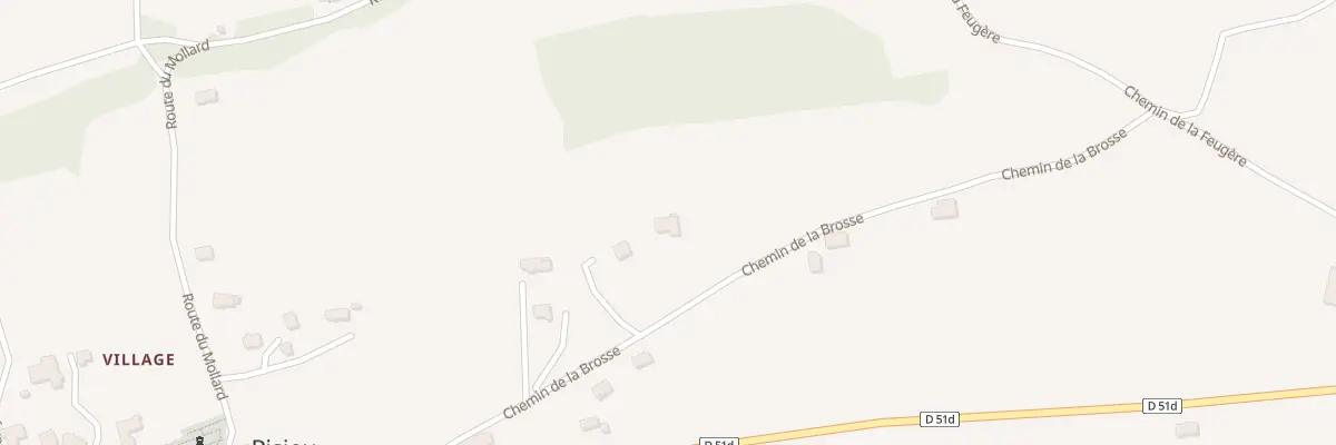 Plan du 223 Che de la Brosse à Pisieu