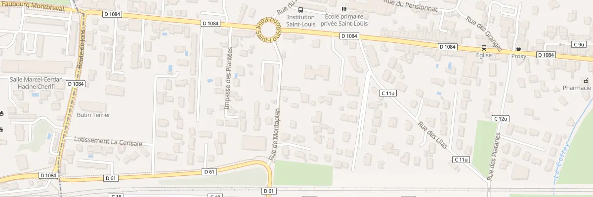 Plan du 107 Rue de Montaplan à Dagneux