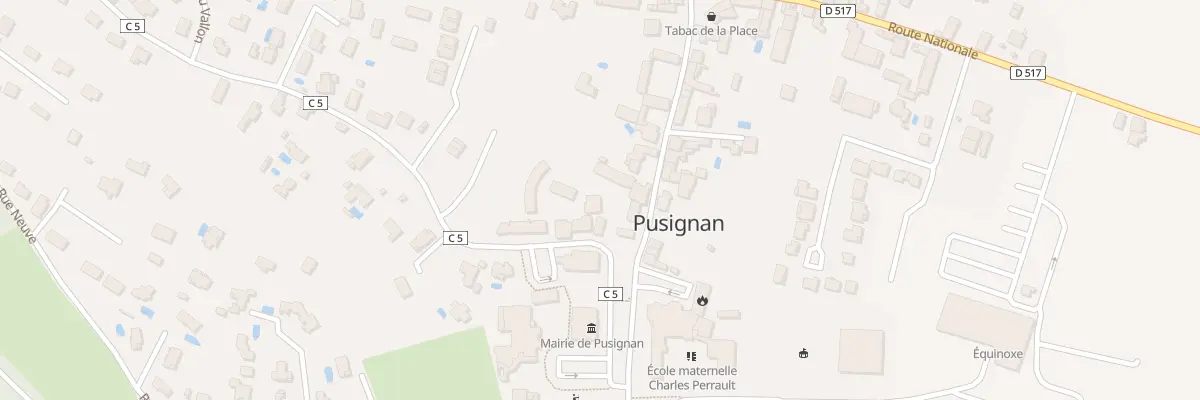 Plan du 1 Pl de la Mairie à Pusignan