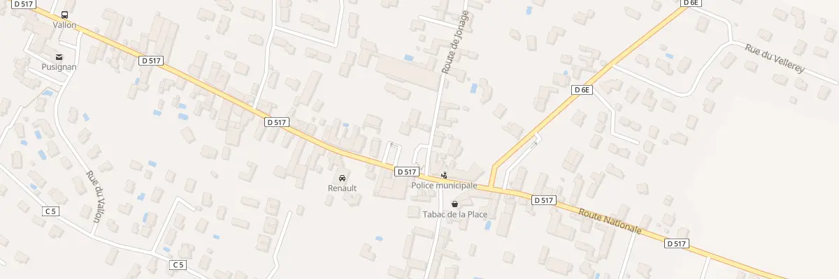 Plan du 3 Rte de Jonage à Pusignan
