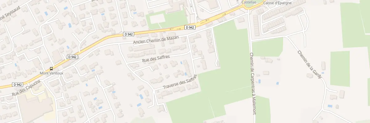 Plan du 152 Rue des Saffres à Carpentras