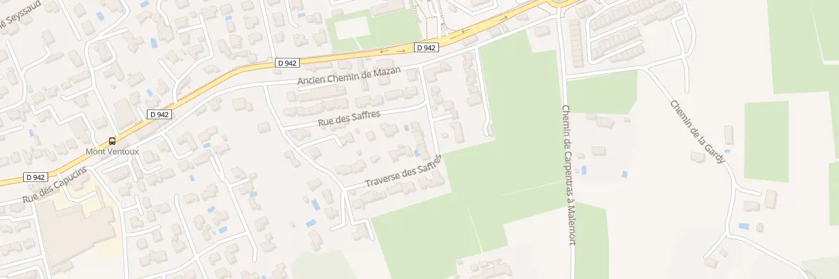 Plan du 210 Rue des Saffres à Carpentras