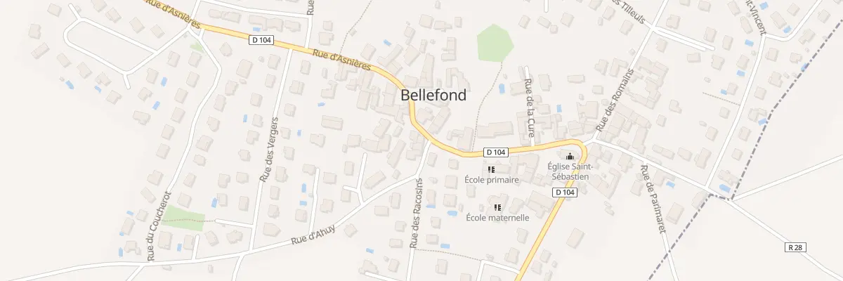 Plan du 2 Rue d’Ahuy à Bellefond