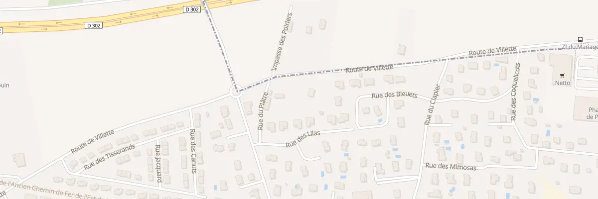 Plan du 70 Rte de Villette à Pusignan