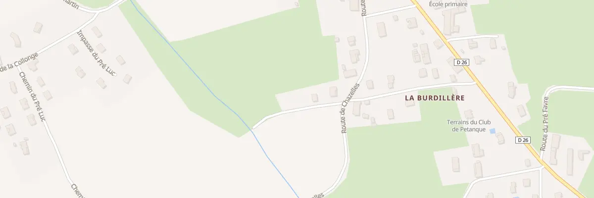 Plan du 262 Rte de Chazelles à Marsonnas