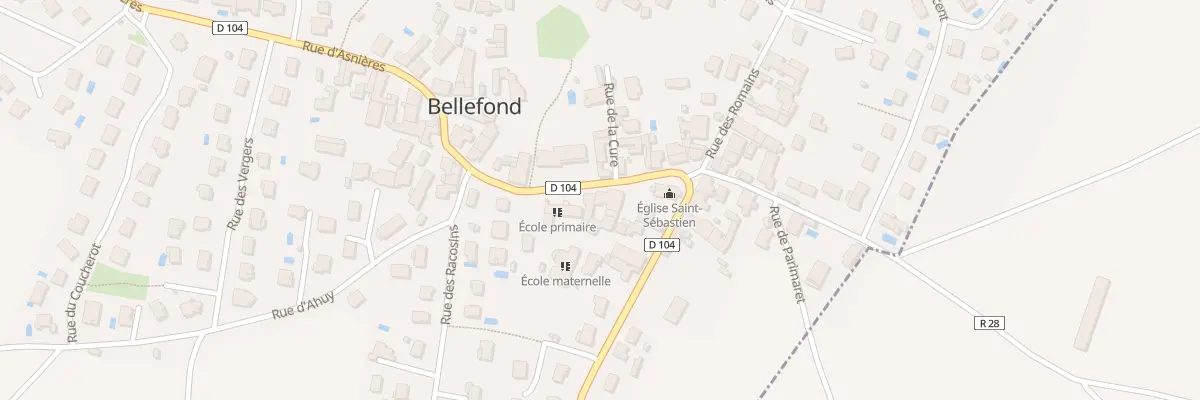 Plan du 28 Rue des Ecoles à Bellefond