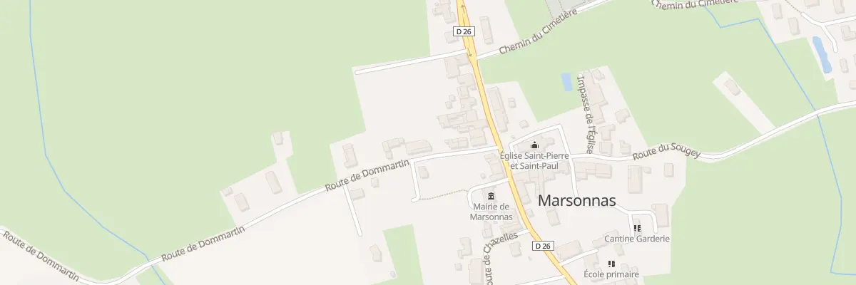 Plan du 82 Rte de Dommartin à Marsonnas
