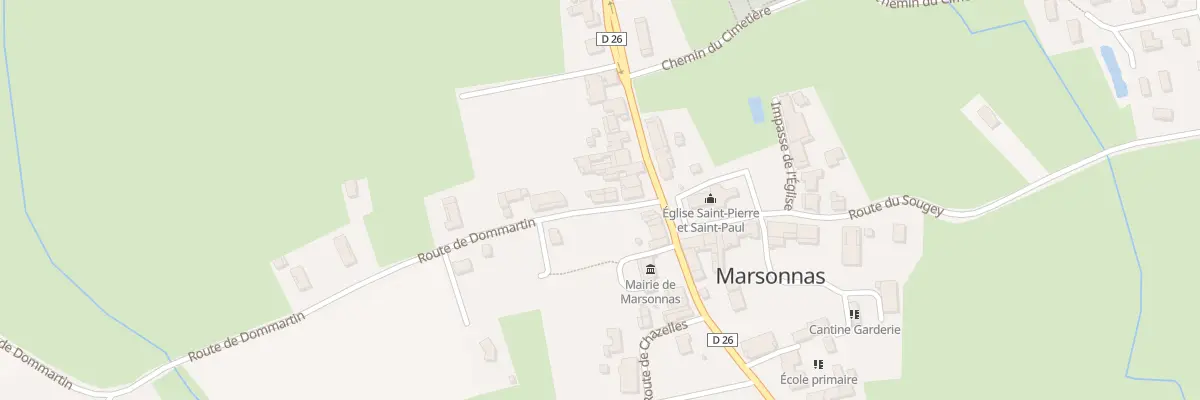 Plan du 48 Rte de Dommartin à Marsonnas