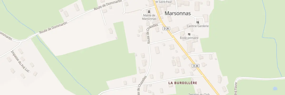 Plan du 114 Rte de Chazelles à Marsonnas