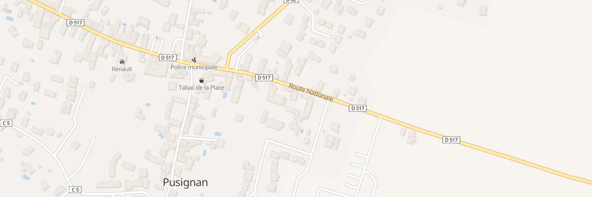 Plan du 122 Rte Nationale à Pusignan
